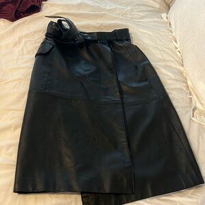 Authentic leather skirt